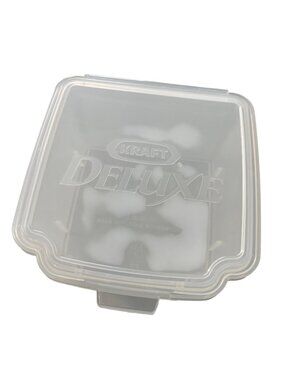 Vintage Kraft Deluxe Reusable Plastic Container Clear Dishwasher Safe BPA-Free